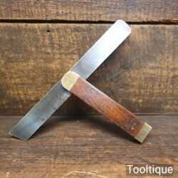 Vintage 9 ¼” Hardwood & Brass Bevel - Good Condition Ready To Use