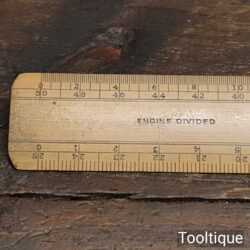 Vintage Harper & Tunstall Engineer’s Boxwood Ruler Engine Divided - Good Condition