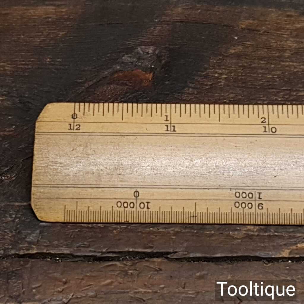 Vintage Harper & Tunstall Engineer’s Boxwood Ruler Engine Divided ...