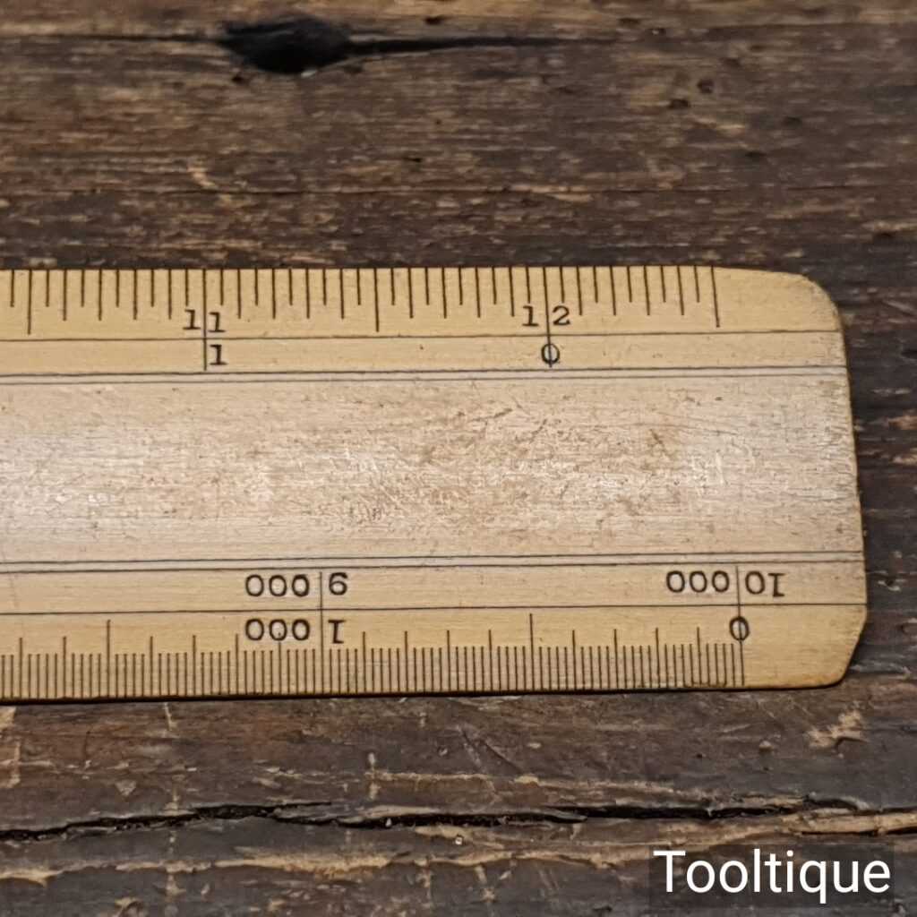 Engine Divided Ruler Plastic Vintage Harper & Tunstall Engineer’s Boxwood Ruler Engine Divided ...