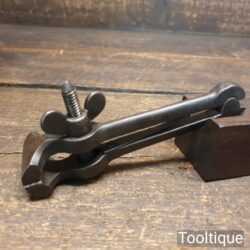 Vintage Spring-Loaded Cast Steel Hand Vice - Good Condition