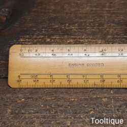 Vintage Engineer’s Boxwood Ruler Engine Divided - Good Condition