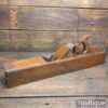 Vintage Carpenter’s 22” Beechwood Trying Plane - Lapped Flat Ready To Use