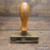 Unusual Vintage Brass Winch Type String Clamp Beech Handle - Good Condition