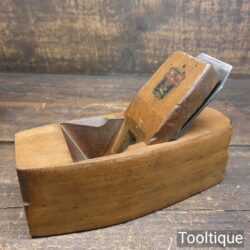 Vintage Salmen Vintage Ccarpenter’s Beechwood Smoothing Block Plane - Lapped Flat