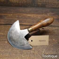 Vintage French Leatherworking 4 ½” Half-Moon Head Knife - Good Condition