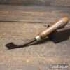  Vintage Leatherworking Single Crease Iron Beechwood Handle - Good Condition