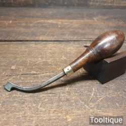 Antique T. Adams Leatherworking Seam Turning Tool Rosewood Handle - Good Condition