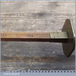 Antique Customs And Excise Boxwood Dipping Rule By Dring & Fage With Brass Slide.