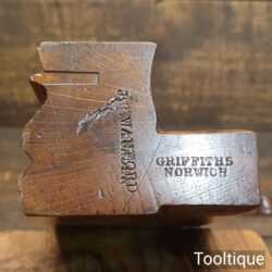 Antique Griffiths Of Norwich ¾ Grecian Ogee Beechwood Moulding Plane