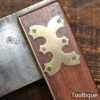 Vintage Cabinetmaker’s Large Mahogany & Brass 18” Try Square - Good Condition