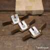 Set Of 3 Aldon USA Pattern Makers Miniature Gunmetal Spokeshaves Flat & Curved
