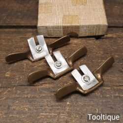 Set Of 3 Aldon USA Pattern Makers Miniature Gunmetal Spokeshaves Flat & Curved