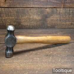 Vintage 1 lb 7 oz Ball Pein Hammer Wooden Handle - Good Condition
