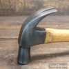 Vintage Stanley cast steel claw hammer with hickory handle in good used condition.