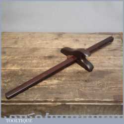 Vintage Cabinet Makers Mahogany and Boxwood Panel Marking Gauge