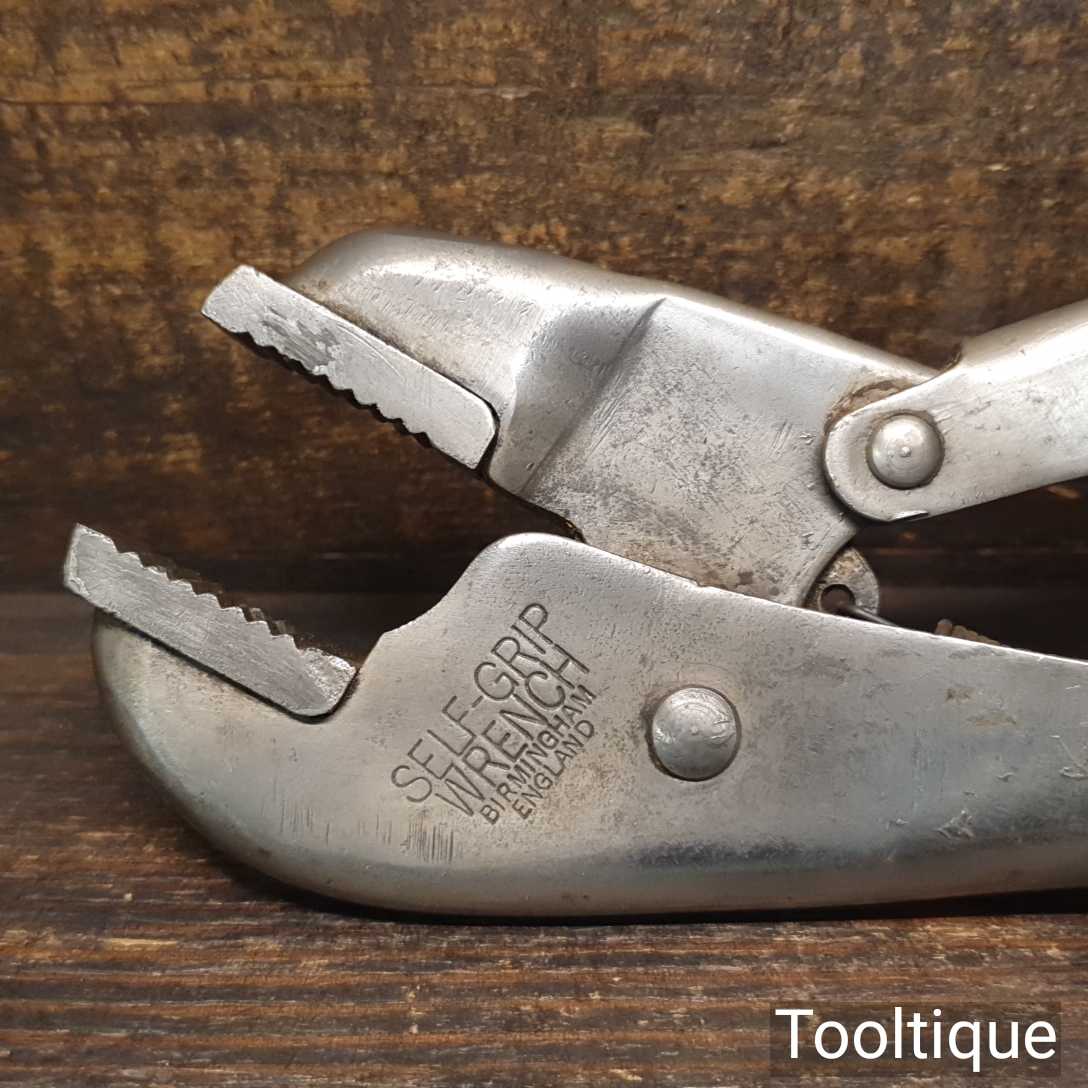 Vintage Pair Genuine SelfGrip Wrench Mole Grips Made in Britain Good