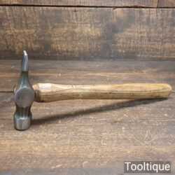 Vintage Stanley Cast Steel Cross Pein Hammer Hickory Handle - Good Condition