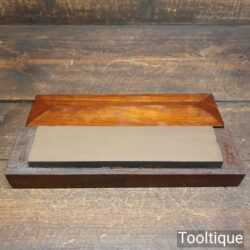 Vintage 8”x 2” Fine India Oil Stone In Nice Box - Lapped Flat Ready To Use