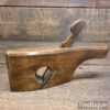 Vintage Coachmaker’s Handled Beechwood Circular Rebate Plane - Good Condition