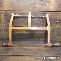 Vintage Beechwood Bow Saw With Sharpened Blade - Good Condition