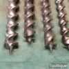 Vintage Set Of 13 Double Spur Screw Auger Bits By Ridgeway - Sharpened 3/16” – 1”