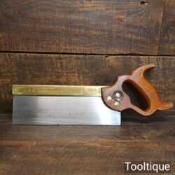 Vintage W. Tyzack Sons & Turner 10” Brass Back Tenon Saw - Refurbished Sharpened