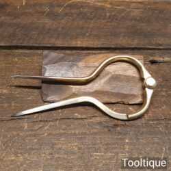 Vintage W & H. C Maritime Map Charting Brass & Steel Dividers - Good Condition