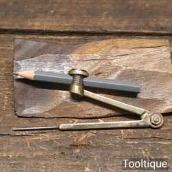 Vintage Helix Solid Brass 4″ Pencil Compass - Good Condition