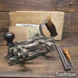 Scarce Antique Type 4 Stanley Rule & Level Co USA No: 45 Combination Plough Plane