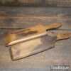 Vintage Old Treen Pair Of Ridged Wooden Butter Pats - Good Condition