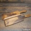 Vintage Old Treen Pair Of Ridged Wooden Butter Pats - Good Condition