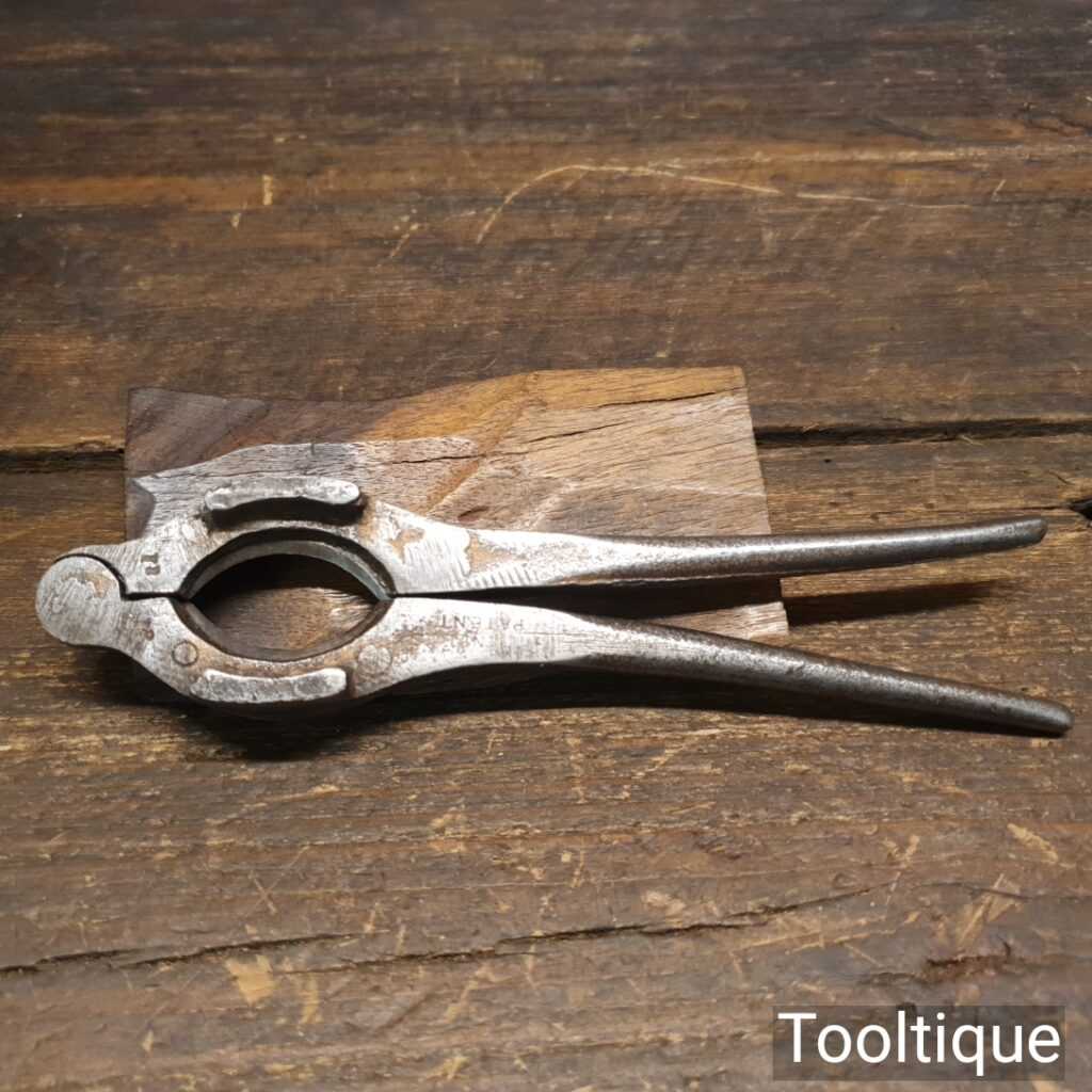 Unusual and rare antique pair of Chennell's patent cutter type pliers