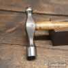 Antique Extra Slim Long Offset Ball Pein Hammer Wooden Handle - Good Condition