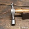Antique Extra Slim Long Offset Ball Pein Hammer Wooden Handle - Good Condition
