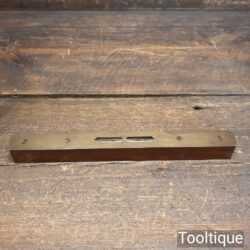 Vintage W. Kent 9” Mahogany & Brass Spirit Level - Good Condition