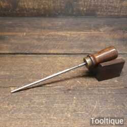 Antique 3/16” Rimer Or Reamer With Wooden Handle - Good Condition