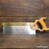 Vintage W. Tyzack Sons & Turner 12” Brass Back Tenon Saw - Sharpened Ready To Use