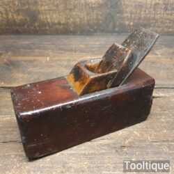 Vintage Carpenter’s Mahogany & Brass Stop Chamfer Plane - Good Condition