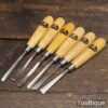 Scarce Set of 6 Vintage W. Marples Wood Carving Chisels - Sharpened Honed