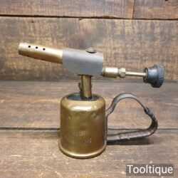 Unusually Small Vintage Brass Blowtorch Blow Lamp By Monitor