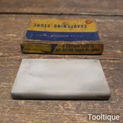 Vintage Norton Arkansas 3” Long Fine Grade Natural Slip Stone - Original Box