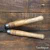 Vintage Cast Steel Garden Shears Beechwood Handles - Sharpened Ready For Use