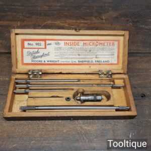 Vintage Boxed Moore & Wright Internal Imperial Micrometer - Good Condition