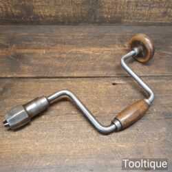 Vintage Skinner Carpenter’s Brace Beechwood Handles 10" Swing - Good Condition