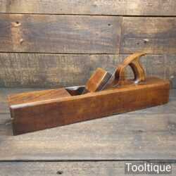 Vintage S. Tyzack & Son Carpenter’s 22” Beechwood Trying Plane - Lapped Flat Ready To Use