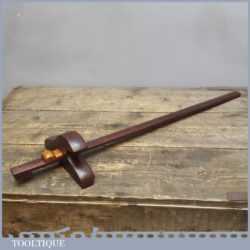Vintage Cabinet Makers Mahogany Boxwood Panel Marking Gauge