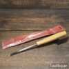 Vintage Swiss Made 7/16” Woodcarving Fishtail Gouge Chisel - Sharpened