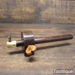 Vintage W. Marples Rosewood & Brass Cutting Gauge Boxwood Screw - Good Condition