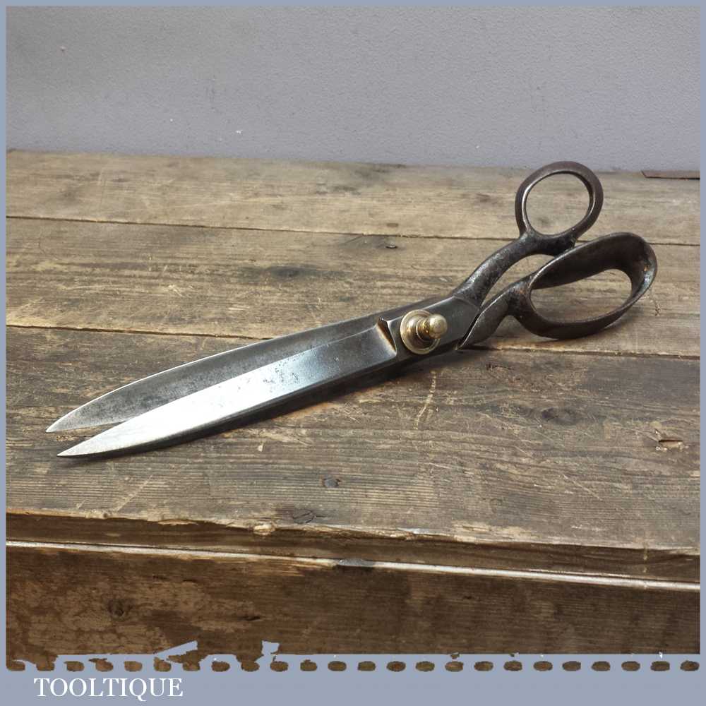 Vintage Quality Pair Of Wilkinson 12” Tailors Shears Scissors